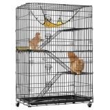 VIVOHOME 4-Tier 49 Inch Collapsible Metal Cat Kit VIVOHOME 4-Tier 49 Inch Collapsible Metal Cat Kit