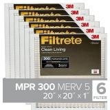Filtrete 20x20x1, AC Furnace Air Filter, MPR 300, Filtrete 20x20x1, AC Furnace Air Filter, MPR 300,