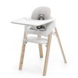 Stokke Steps Complete - Natural Legs, White Seat Stokke Steps Complete - Natural Legs, White Seat