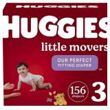 Baby Diapers Size 3 (16-28 lbs), 156 Ct, Huggies Baby Diapers Size 3 (16-28 lbs), 156 Ct, Huggies
