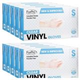 ForPro Disposable Vinyl Gloves, Clear, Industrial ForPro Disposable Vinyl Gloves, Clear, Industrial