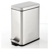 mDesign 2.6 Gallon Rectangular Steel Step Trash C mDesign 2.6 Gallon Rectangular Steel Step Trash C