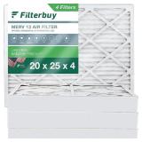 Filterbuy 20x25x4 Air Filter MERV 13 Optimal Defe Filterbuy 20x25x4 Air Filter MERV 13 Optimal Defe