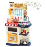 CUTE STONE Play Kitchen, Kids Kitchen Playset wit CUTE STONE Play Kitchen, Kids Kitchen Playset wit