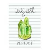 August Peridot - Blank Lined Birthstone Gemstone August Peridot - Blank Lined Birthstone Gemstone