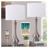 Touch Control Table Lamps Set of 2 with USB C Cha Touch Control Table Lamps Set of 2 with USB C Cha