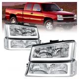 GORWARE Headlights Compatible with Silverado 2003 GORWARE Headlights Compatible with Silverado 2003