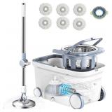 Michao Spin Mop Bucket System Deluxe 360 Spinning Michao Spin Mop Bucket System Deluxe 360 Spinning