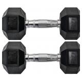Tru Grit Fitness Hex Elite TPR Dumbbells - Rubber Tru Grit Fitness Hex Elite TPR Dumbbells - Rubber