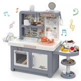 CUTE STONE Play Kitchen with Lights & Sounds, Kid CUTE STONE Play Kitchen with Lights & Sounds, Kid