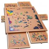 1500 Piece Wooden Jigsaw Puzzle Table - 6 Drawers 1500 Piece Wooden Jigsaw Puzzle Table - 6 Drawers