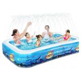 Inflatable Kiddie Pool: 118' X 69'X 23' Family Sw Inflatable Kiddie Pool: 118' X 69'X 23' Family Sw