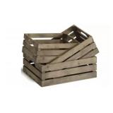 Barnyard Designs Rustic Wood Nesting Crates w/Han Barnyard Designs Rustic Wood Nesting Crates w/Han
