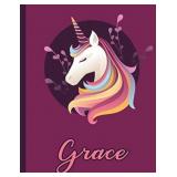 Grace: Personalized Grace Unicorn Sketchbook Blan Grace: Personalized Grace Unicorn Sketchbook Blan