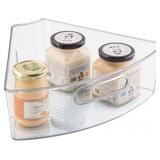 mDesign Kitchen Cabinet Plastic Lazy Susan Storag mDesign Kitchen Cabinet Plastic Lazy Susan Storag