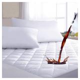 Cal King Size Quilted Fitted Mattress Pad, Waterp Cal King Size Quilted Fitted Mattress Pad, Waterp