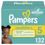 Diapers Size 5, 132 Count - Pampers Swaddlers Dis Diapers Size 5, 132 Count - Pampers Swaddlers Dis