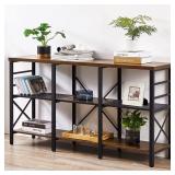 HOMISSUE 3-Tier Console Sofa Table, Industrial Vi