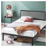 ZINUS Korey Metal Platform Bed Frame with Upholst