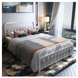 YALAXON Vintage Sturdy Queen Size Metal Bed Frame