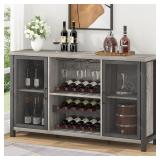 IBF Rustic Liquor Bar Cabinet, Industrial Coffee