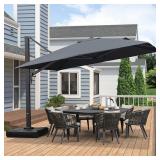 PURPLE LEAF 11 FT Square Patio Umbrella Large Out