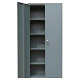 BESFUR Metal Storage Cabinet with 2 Doors and 4 S