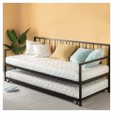 ZINUS Eden Metal Daybed with Trundle / Mattress F