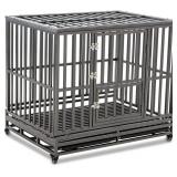 LUCKUP Heavy Duty Dog Cage Metal Kennel and Crate