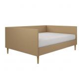 DHP: Felicia Tan Linen Upholstered Mid Century Fu