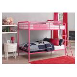 DHP Twin-Over-Twin Bunk Bed with Metal Frame and