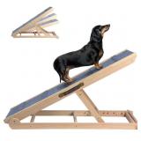 Finnhomy Adjustable Dog Ramp, Wooden Folding Dog Finnhomy Adjustable Dog Ramp, Wooden Folding Dog