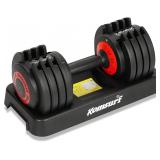 KOMSURF Adjustable Dumbbell, 25/55 lb Single Dumb KOMSURF Adjustable Dumbbell, 25/55 lb Single Dumb