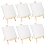 Tosnail 6 Packs 8' x 10' Canvas and Easel Set, Ar Tosnail 6 Packs 8' x 10' Canvas and Easel Set, Ar