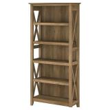 Bush Furniture Key West Tall 5 Shelf Bookcase in Bush Furniture Key West Tall 5 Shelf Bookcase in