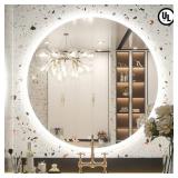 Keonjinn Round LED Mirror 32 Inch Round Bathroom Keonjinn Round LED Mirror 32 Inch Round Bathroom