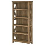 Bush Furniture Key West Tall 5 Shelf Bookcase in Bush Furniture Key West Tall 5 Shelf Bookcase in