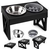 MDEHOPET Elevated Dog Bowls for Large Dogs, 3 Adj MDEHOPET Elevated Dog Bowls for Large Dogs, 3 Adj
