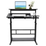 Gdrasuya10 Mobile Stand Up Desk Adjustable Laptop Gdrasuya10 Mobile Stand Up Desk Adjustable Laptop