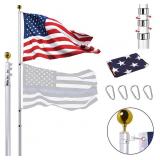 Panta 20FT Telescopic Flag Pole Kit, Heavy Duty T Panta 20FT Telescopic Flag Pole Kit, Heavy Duty T