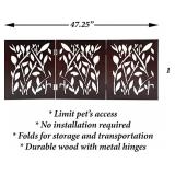 Etna Freestanding Wood Pet Gate Tri Fold Panel Do Etna Freestanding Wood Pet Gate Tri Fold Panel Do