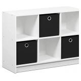 Furinno Basic 3x2 Bookcase Storage, White/Black; Furinno Basic 3x2 Bookcase Storage, White/Black;