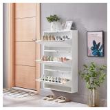 SPACEROCK 3 Drawers Shoe Storage Cabinet Wall Mou SPACEROCK 3 Drawers Shoe Storage Cabinet Wall Mou