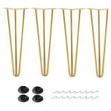 ALXEH 12 Inch Hairpin Legs Metal - 1/2' Dia 3 Rod ALXEH 12 Inch Hairpin Legs Metal - 1/2' Dia 3 Rod