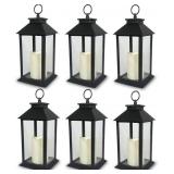 Black LED Lantern - Flickering Flameless Pillar C Black LED Lantern - Flickering Flameless Pillar C