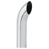 5' OD×24' Curved Chrome Exhaust Stack Pipe; 5' OD×24' Curved Chrome Exhaust Stack Pipe;
