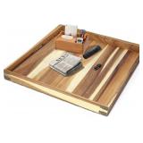 Ottoman Tray, EXISTING Acacia Wood Serving Tray w Ottoman Tray, EXISTING Acacia Wood Serving Tray w
