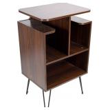 Nisorpa Record Player Stand, T-Shaped Record Stor Nisorpa Record Player Stand, T-Shaped Record Stor