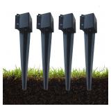 MTB Fence Post Anchor Ground Spike Metal Black Po MTB Fence Post Anchor Ground Spike Metal Black Po