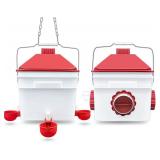 ZenxyHoC Chicken Feeder and Waterer Set, 10 lbs C ZenxyHoC Chicken Feeder and Waterer Set, 10 lbs C